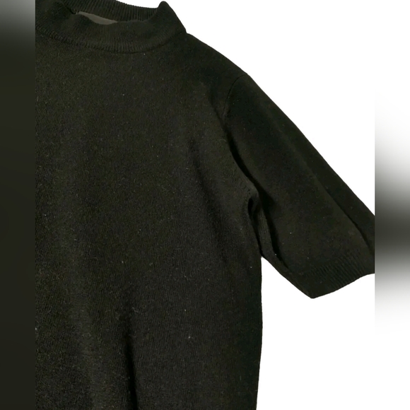 Sag Harbor Mock Neck Pullover Short Sleeve Sweater Size M - Picture 3 of 5